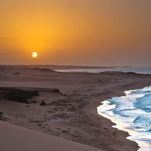 sunset beach caribbean colombia